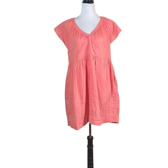 Old Navy Light Pink/Peach Short Sleeve Dress, Size M - Picture 2 of 9